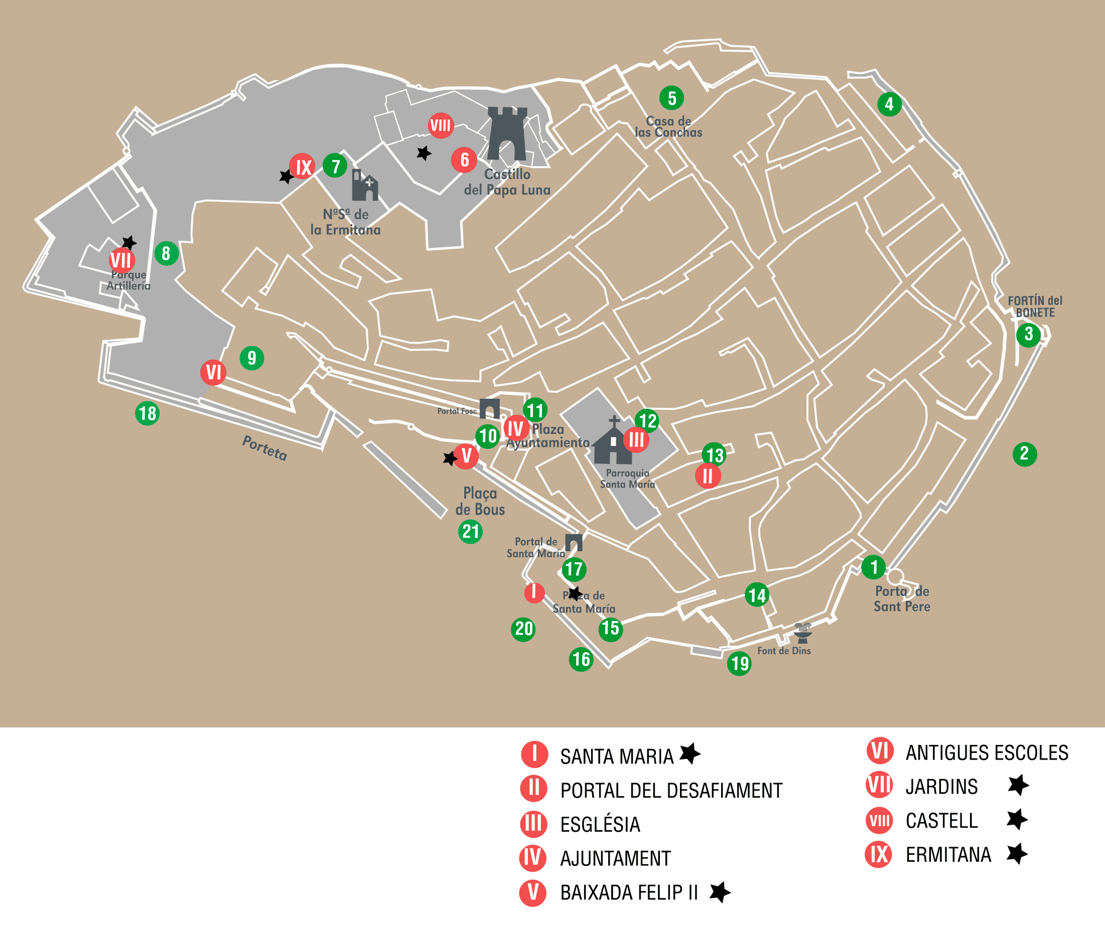 Mapa de Peñiscola